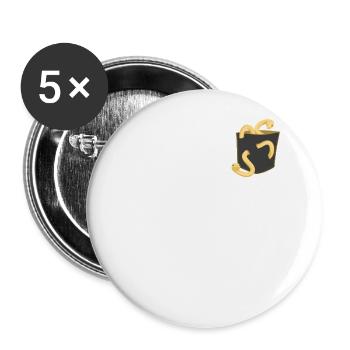 Snake Serpent Pocket - Buttons large 2.2''/56 mm (5-pack) - white - Front
