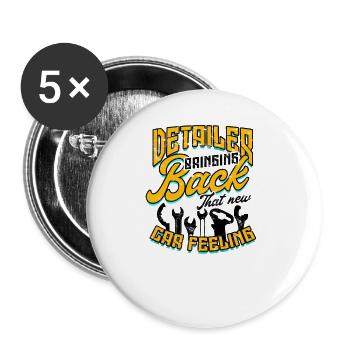 Detailer bringing back that new car feeling - - Buttons large 2.2''/56 mm (5-pack) - white - Front