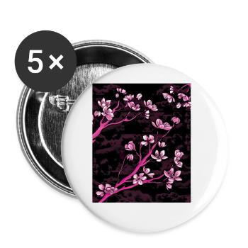 Vaporwave Aesthetic Kirschblüte Japan Japanese - Buttons groß 56 mm (5er Pack) - Weiß - Vorne