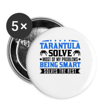 Tarantula Spider Tarantula - Buttons large 2.2''/56 mm (5-pack) - white - Front