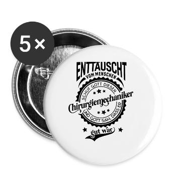 Lustiger Spruch für Beruf Chirurgiemechaniker - Buttons groß 56 mm (5er Pack) - Weiß - Vorne