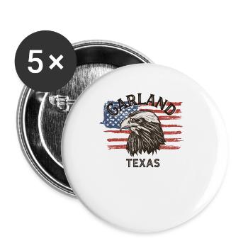 USA Flag Eagle Texas Vintage Garland - Buttons large 2.2''/56 mm (5-pack) - white - Front