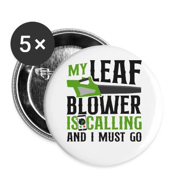 Landscaper Landscaping Landscape - Buttons large 2.2''/56 mm (5-pack) - white - Front