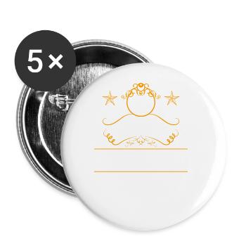 10 Jahre im Dienst 10 Jähriges Dienstjubiläum - Buttons groß 56 mm (5er Pack) - Weiß - Vorne