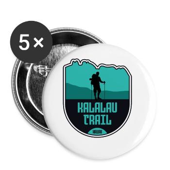 Kalalau Trail - Kauai, Hawaii - Buttons large 2.2''/56 mm (5-pack) - white - Front