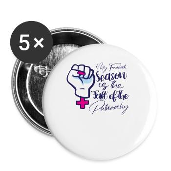 Féminisme Empowerment Pro-choix Pro Avortement - Lot de 5 grands badges (56 mm) - blanc - Devant