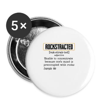Géologie érupestre Rockhounder Rock Hounding - Lot de 5 grands badges (56 mm) - blanc - Devant