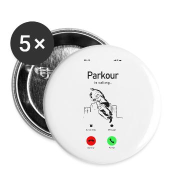 Parkour Free Running Traceur Phone - Buttons large 2.2''/56 mm (5-pack) - white - Front