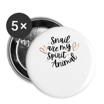 Mama Snail Quote Gift - Buttons large 2.2''/56 mm (5-pack) - white - Front