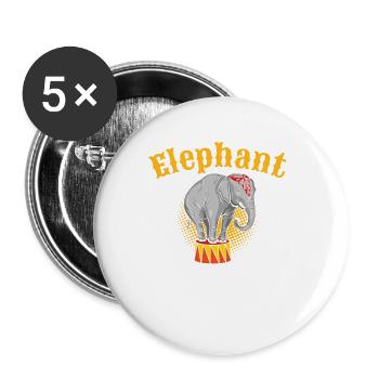 Elepant Tamer pour tous les amateurs de cirque - Lot de 5 grands badges (56 mm) - blanc - Devant