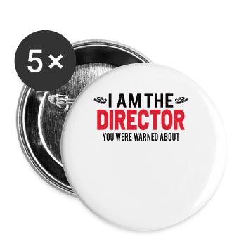 writer producer actor director filmmaker - Buttons large 2.2''/56 mm (5-pack) - white - Front