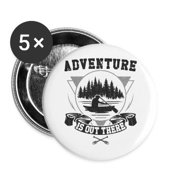 Canoe Canoeing Vintage Adventure - Buttons large 2.2''/56 mm (5-pack) - white - Front