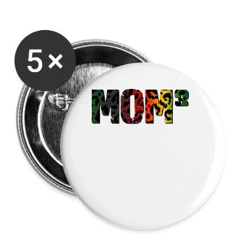 mom 3 - Buttons groß 56 mm (5er Pack) - Weiß - Vorne