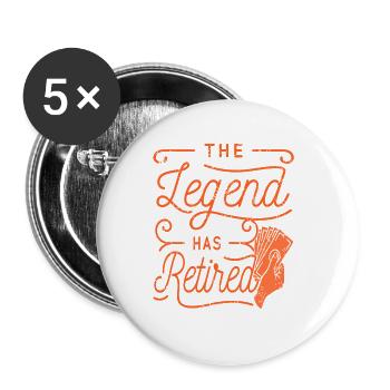 La légende a retiré le t-shirt Cool Retirement - Lot de 5 grands badges (56 mm) - blanc - Devant
