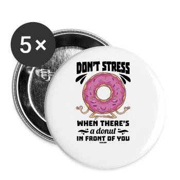 Donut - Buttons groß 56 mm (5er Pack) - Weiß - Vorne