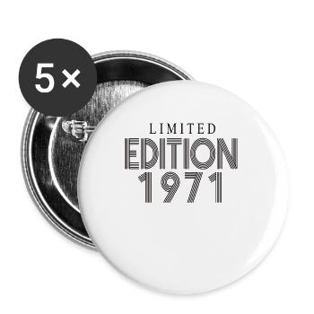 Édition limitée 1971 - Lot de 5 grands badges (56 mm) - blanc - Devant