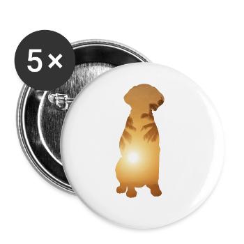 Summer Beach - German pointer - Buttons large 2.2''/56 mm (5-pack) - white - Front
