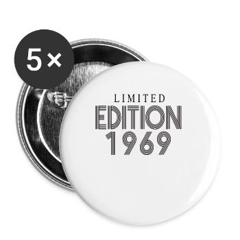 Édition limitée 1969 - Lot de 5 grands badges (56 mm) - blanc - Devant