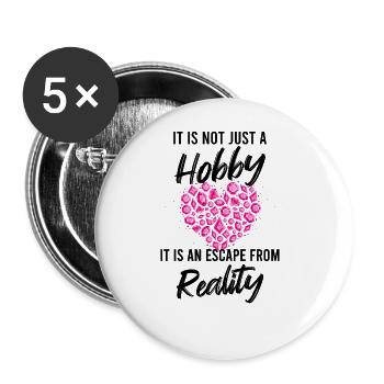 Diamond Panting Gift Idea for Women Woman - Buttons groß 56 mm (5er Pack) - Weiß - Vorne