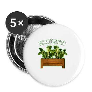 Beet pflanzer Die Geschenk Pflanzen - Buttons groß 56 mm (5er Pack) - Weiß - Vorne