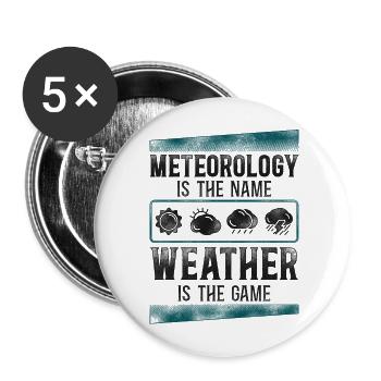 Meteorologist Weather Forecast - Buttons large 2.2''/56 mm (5-pack) - white - Front