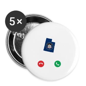 Utah - Lot de 5 grands badges (56 mm) - blanc - Devant