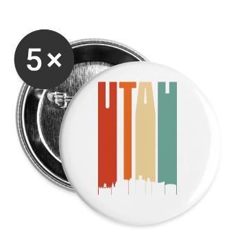Utah - Lot de 5 grands badges (56 mm) - blanc - Devant