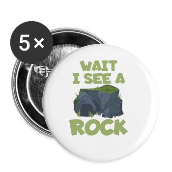 Wait, I see a rock archaeologist artifact - Buttons large 2.2''/56 mm (5-pack) - white - Front