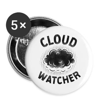 Meteorologist Weather Forecast - Buttons large 2.2''/56 mm (5-pack) - white - Front