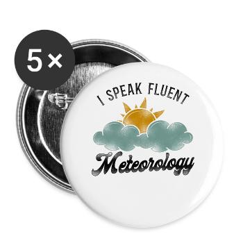 Meteorologist Weather Forecast - Buttons large 2.2''/56 mm (5-pack) - white - Front