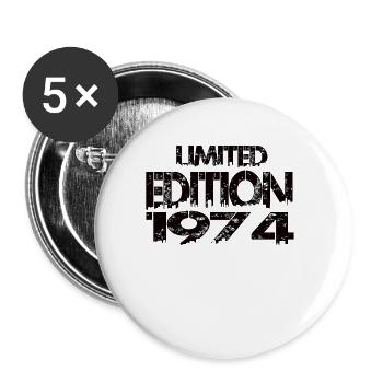 Édition limitée 1974 - Lot de 5 grands badges (56 mm) - blanc - Devant