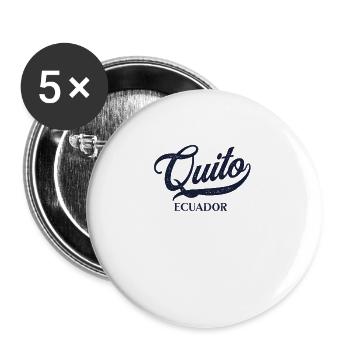 Retro Ecuador Stadt - Vintage Quito - Buttons groß 56 mm (5er Pack) - Weiß - Vorne
