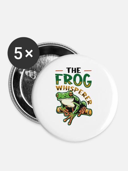 Der Froschflüsterer - Buttons groß 56 mm (5er Pack) - Weiß