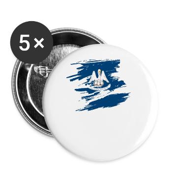 Louisiana herzschlag geschenk - Buttons groß 56 mm (5er Pack) - Weiß - Vorne