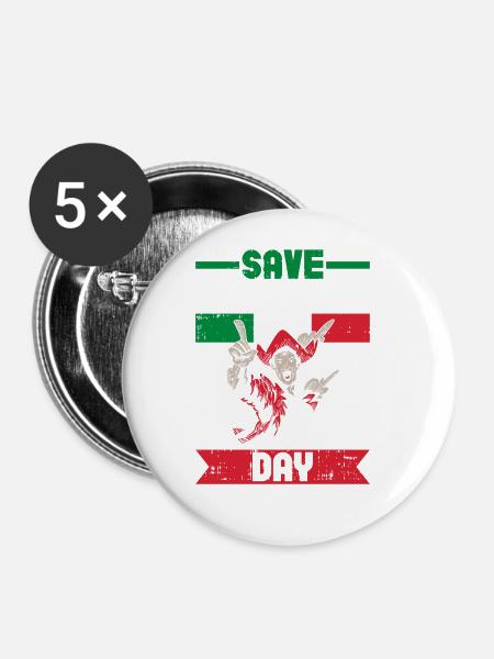 Christopher Columbus - Buttons groß 56 mm (5er Pack) - Weiß
