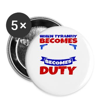 Thomas Jefferson - Buttons groß 56 mm (5er Pack) - Weiß - Vorne