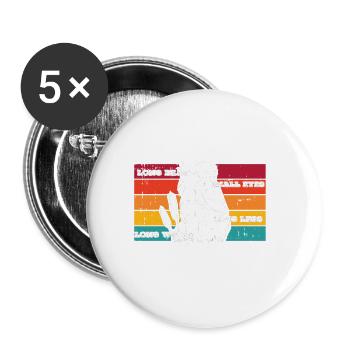 Liebt große afrikanische Vögel Design - Buttons groß 56 mm (5er Pack) - Weiß - Vorne
