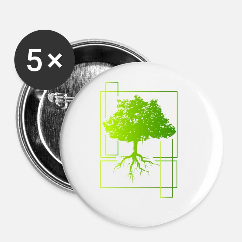 Tree - Buttons large 2.2''/56 mm (5-pack) - white