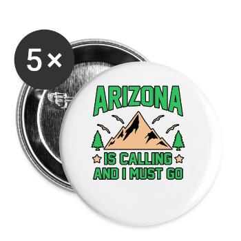 Arizona reisende geschenk - Buttons groß 56 mm (5er Pack) - Weiß - Vorne