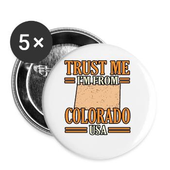 Par Gift Colorados Usa - Lot de 5 grands badges (56 mm) - blanc - Devant