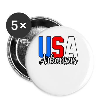 Arkansas Usa gift - Buttons large 2.2''/56 mm (5-pack) - white - Front