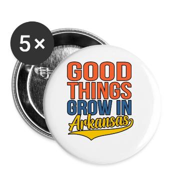 Grow In Arkansas Gift - Buttons large 2.2''/56 mm (5-pack) - white - Front