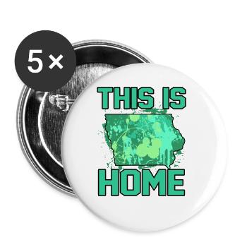 Home Iowa Gift - Buttons large 2.2''/56 mm (5-pack) - white - Front