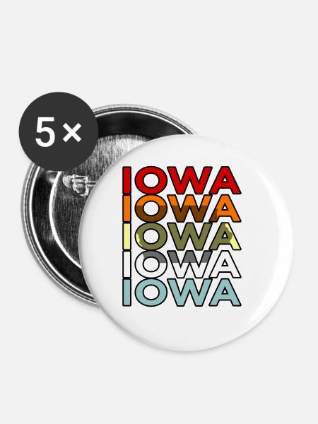 Iowa-bewohner-geschenk - Buttons groß 56 mm (5er Pack) - Weiß
