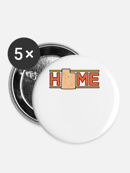 Utah haus geschenk - Buttons groß 56 mm (5er Pack) - Weiß
