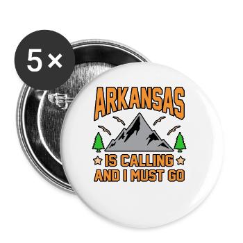 Visit Arkansas Gift - Buttons large 2.2''/56 mm (5-pack) - white - Front