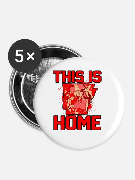 Startseite Arkansas Geschenk - Buttons groß 56 mm (5er Pack) - Weiß