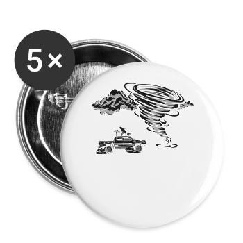 Storm Chaser Hurricane Meteorology - Buttons groß 56 mm (5er Pack) - Weiß - Vorne