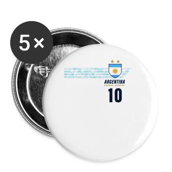 Argentina Albiceleste Football Fan Jersey - Buttons large 2.2''/56 mm (5-pack) - white - Front
