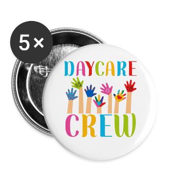 Childcare Daycare Provider Teacher - Buttons large 2.2''/56 mm (5-pack) - white - Front